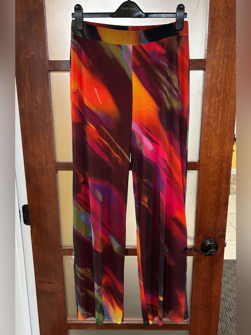 Frank Lyman Design Multicolor Abstract Wide-Leg Pants